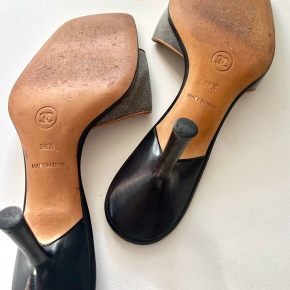 Chanel Denim Kitten Heels, Size 38.5- *RARE,* MINT Condition!! - Picture 6 of 13